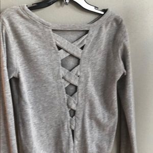 Zella sweatshirt. Open(ish) back